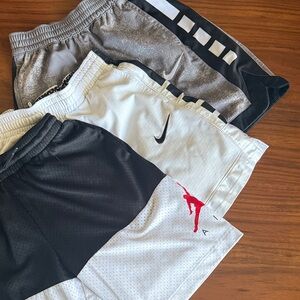Nike Kids' Black, White, and Gray Shorts